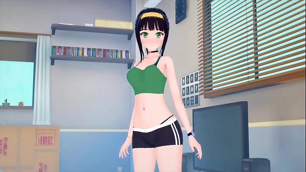 Sexy brown-haired anime girl loves sucking and fucking big dick - Hentai anime