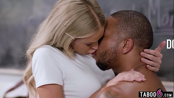 Big tits teen student had a handsome black teacher who kept distracting her during class 