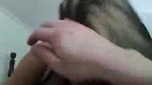 Chubby chick blowing hard  