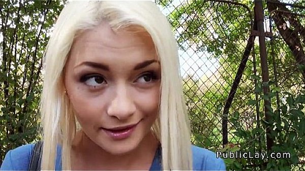 Russian blonde nurse banging in public