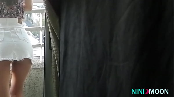 Amazing balcony blowjob  