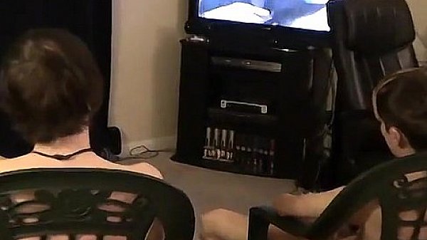 Twink movie of Trace even forearms off the camera to keep him company 