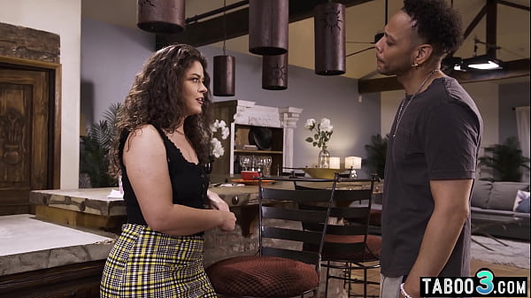 Chubby latin slut enjoying her roomamtes big black cock