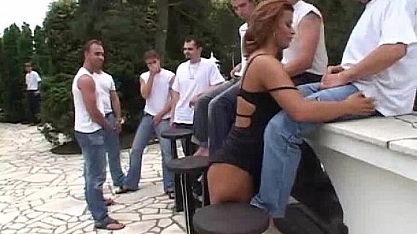 slut gangbanged by 50 guys! 123