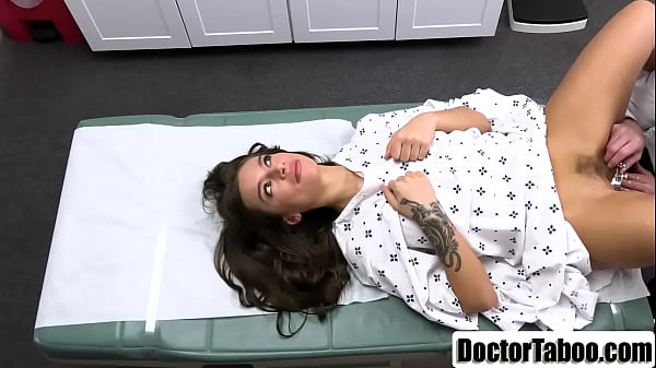 Tattooed teen is in the doctors office begging to help her about her failed drug test.After that,she throats doctors cock and lets him fuck her pussy.  