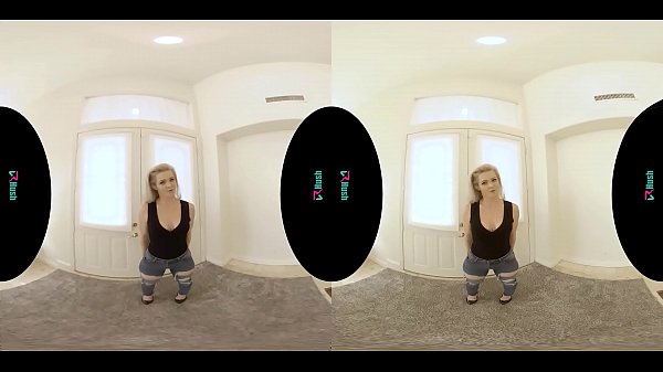 Horny blonde interior designer is ready to test our your sex swing in virtual reality  