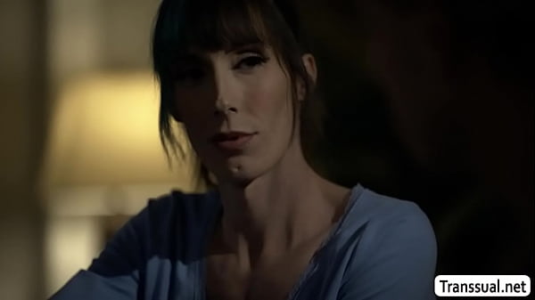 MILF shemale stepmom is kissing her handsome stepson on her bed.After that,she throats his hard big cock passionately and in return,she lets her stepson bareback fuck her tight wet ass so deep and fucking hard. 