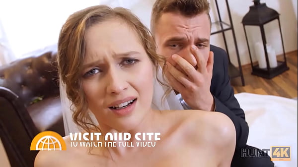 HUNT4K. Girl has a boisterous twosome in front of her silent boyfriend  