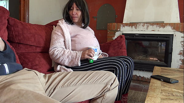 pregnant stepmom gives her 18 year old stepson his first handjob  