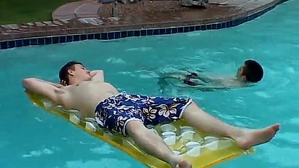 Free gay porn movie trailers first time Kaleb's Pissy Pool Party