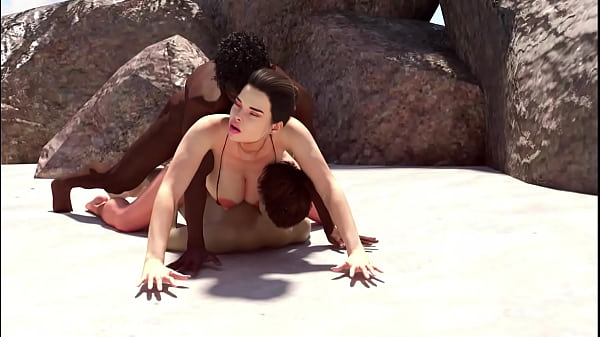 Fate and Life: married woman in first threesome, Mavis interracial double creampie and anal orgasm in the beach (no fucking comments)