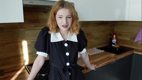 Maid Let's Fuck Her Tight Pussy