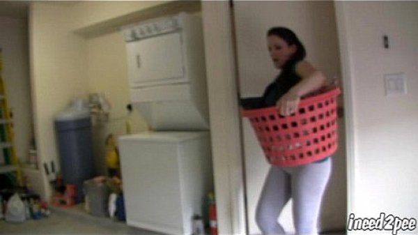 Caroline Pierce wetting spandex pants  