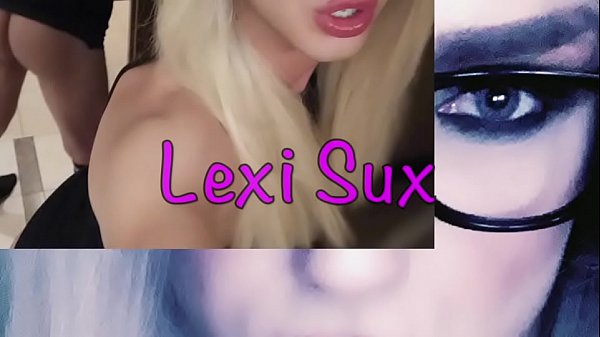 Lexi Sux playing with her hung 7' toy