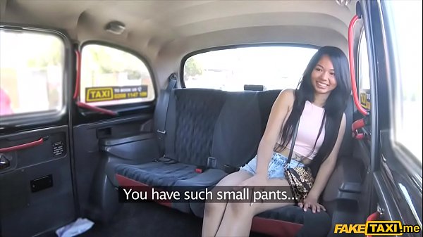 Sexy thai with pierced pussy lips gets fucked in a cab