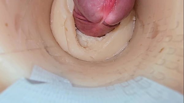 Camera deep inside tight pussy toy captures huge cum explosion