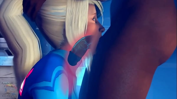 samus aran getting facefucked, no talking, long cumming  