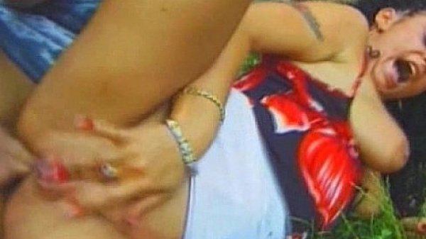 Doggy style anal sex outdoor sex