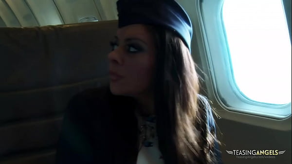 These two blonde babes wanted to have some fun while a plane is being hijacked, so they started sucking a hard cock together before getting their pussies banged hard. 