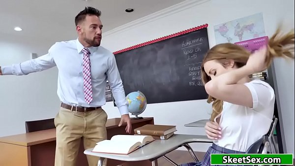 Karla Kush lets instructor fuck her ass to cover up her mess 