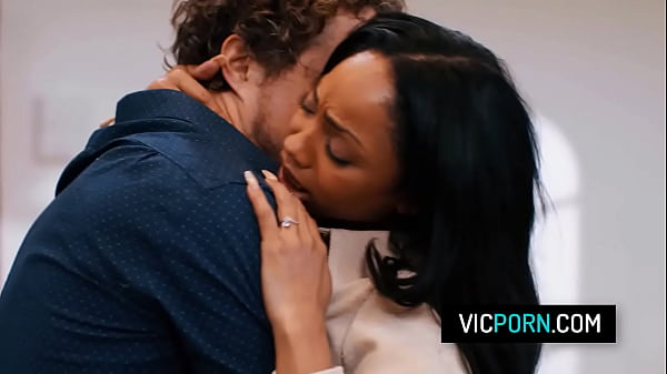 Sexy black milf has rough sex in the kitchen