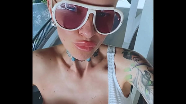 Bald girl wishes you a great day  