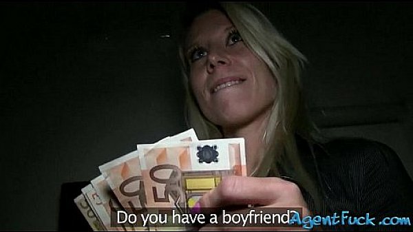 Amateur chick Adrien flashes her tits and banged for money