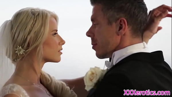 Beautiful bride pussyfucked before creampie