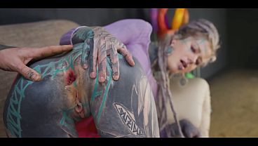 Inked Hippie's Solo Dildo Asshole Play