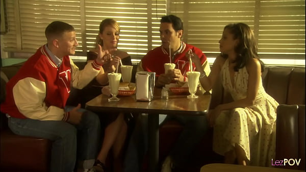 Hot lesbians who are just friends are hanging out in bed, talking about relationships. The vibe was right, so they let their feelings known about each other as they made love like lesbo lovers do. 