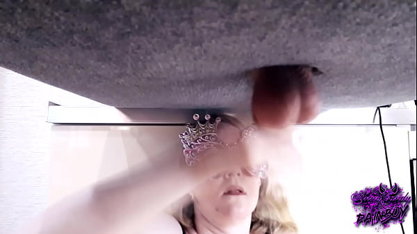 Slut swallows cock and licks balls on milking board and gets cum on face  