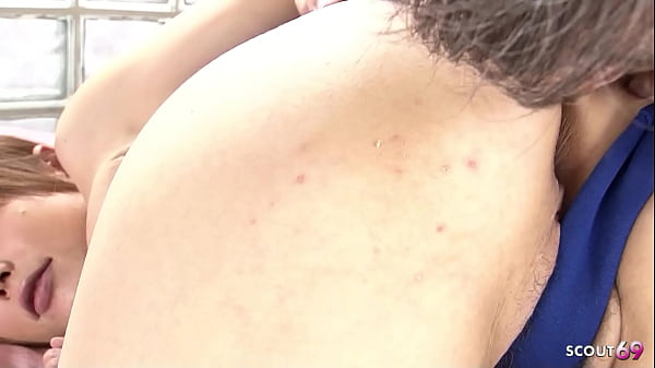 Petite Japanese Teen 18 with Pigtails get intense Real Orgasm in Swimsuit before Blow and Swallow Load at Uncensored JAV  