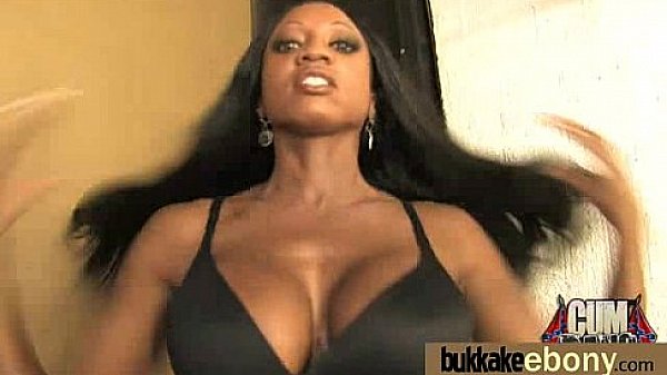 First time ebony with a group of white dicks 14