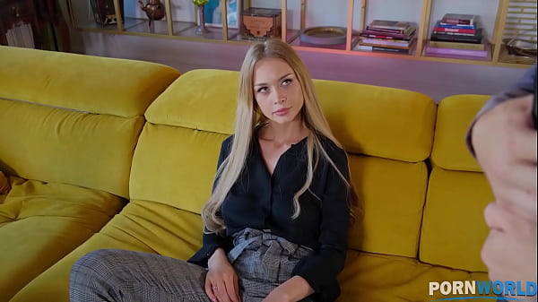 All-natural Russian Cute Blonde Loren Strawberry Fucks Two Cocks Simultaneously with Her Pussy & Curvy Ass