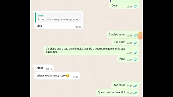 Corno conversando com esposa no whatsapp