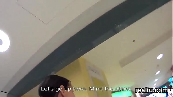Exquisite czech chick gets teased in the mall and screwed in pov