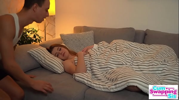 My Stepsister And Her Girlfriend Swallow My Cum