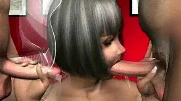 3D Busty Bride 3some! 