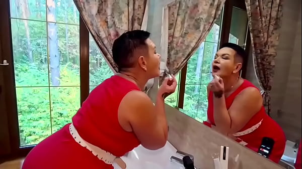 Stepmom With Big Ass Celebrates Birthday With Stepson, Deep Anal, Cum On Face