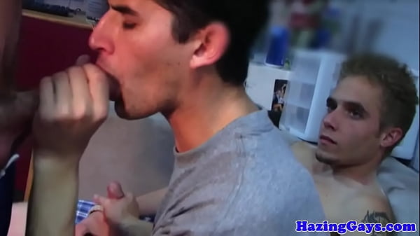 Straight student pledger analized and jizzed 