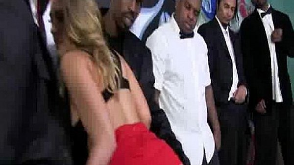 Blonde Girl Has to Service Black  Men
