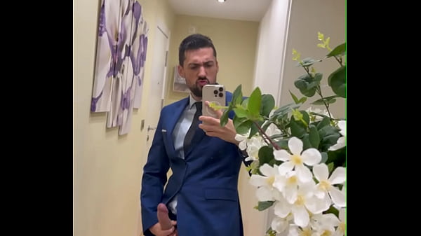 hot daddy jerking off busts a thick load  