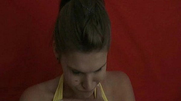 American girl teasing the guy with her pussy  