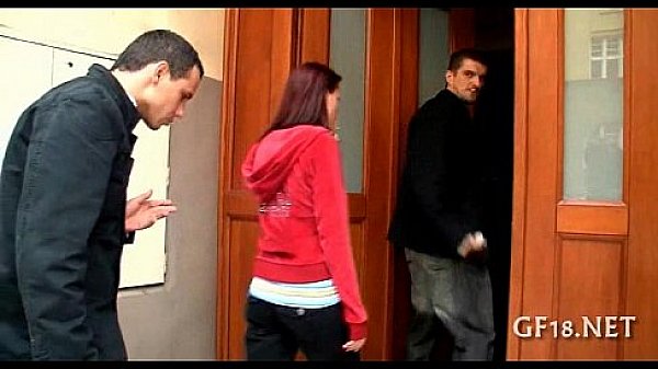 Sweet-looking teen gal takes hard rod  