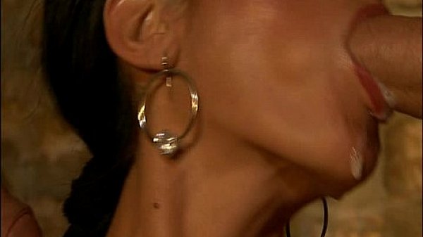 Smoking Sluts: Sarah Twain in fishnet catsuit enjoy two dicks.