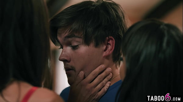 Four step mom MILFs bang their young step son and each other in this crazy story