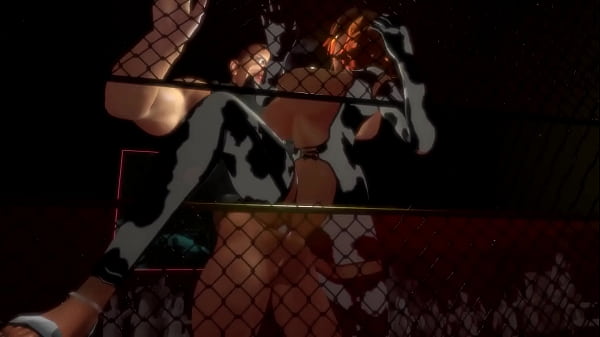 Anime Cow girl pounded hard against the Cage