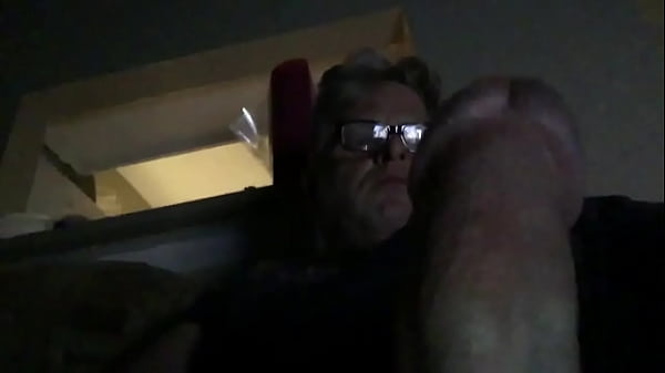 Amateur stroking cock