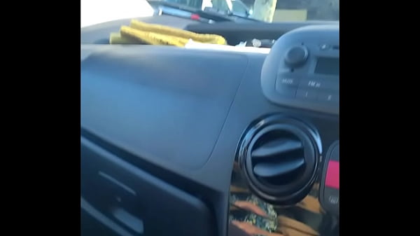 Rubbing on out in the car, almost seen