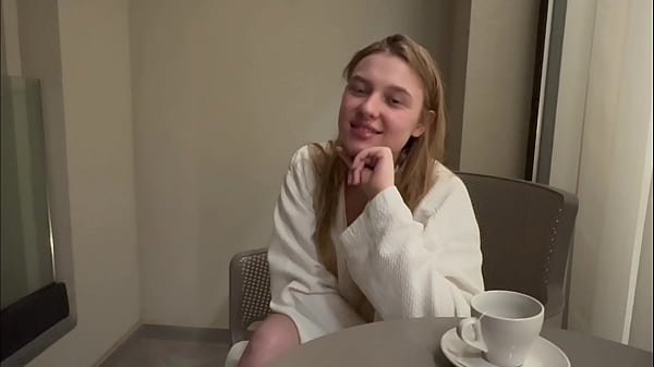 Busty girl fucking with muscular man. Cum on the face.  